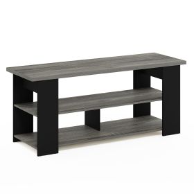 JAYA TV Stand Up To 50-Inch, French Oak Grey/Black