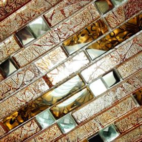 Retro Golden - 3-Dimensional Mosaic Decorative Wall Tile(10PC)