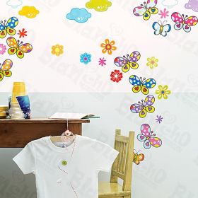 Sky Butterfly - Wall Decals Stickers Appliques Home Decor
