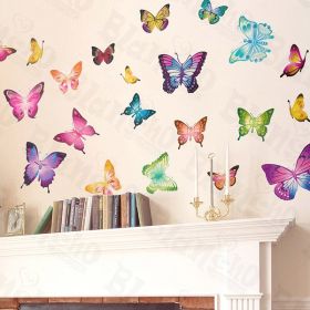 Butterfly World - Wall Decals Stickers Appliques Home Decor