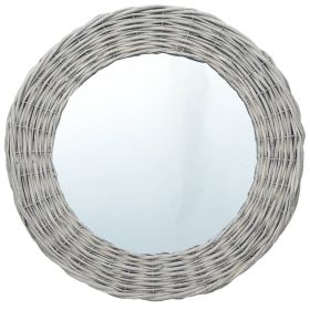 Mirror Natural Rattan Wicker, Glass 31.5 in diameter