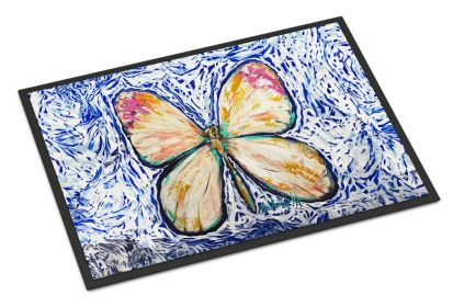 NEW Butterfly Violet Tip Doormat Front Door Mat Indoor Outdoor Rugs for Entryway, Non Slip Washable Low Pile, 18H X 27W