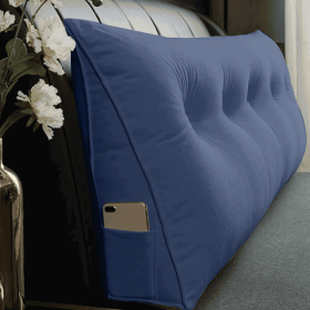 Triangle Reading Cushion With A Button-blue (Option: 200cm)