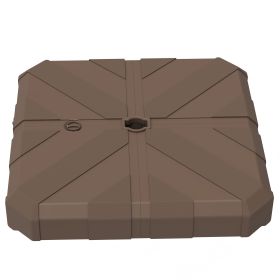 Square Patio Umbrella Base, Cantilever Offset Umbrella Base Heavy Duty Outdoor Umbrella Stand Base, Filled Up To 143lbs With Stand Or 130lbs With (Option: Brown)