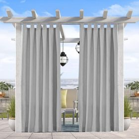 Luxury Nylon Outdoor Curtains with Waterproof Velcro Closures. High-End Sunscreen Curtains for Patios, Balconies, and Patios. (size: 50inch*108inch)
