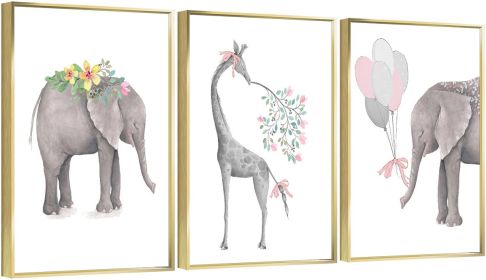 Framed Canvas Wall ArtOil Paintings Impressionism Aesthetic Prints Canvas Paintings for Living Room Bedroom Office Home; 3 Panels (GOLD: 24*36)